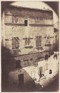 Façade of a Romanesque house in Saint-Gilles du Gard by Charles Nègre