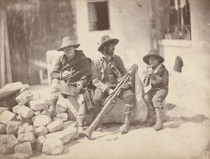 Seated Pifferari, Italian Street Musicians by Charles Nègre