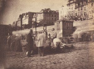 Paris Market Scene at the Port of the City Hall