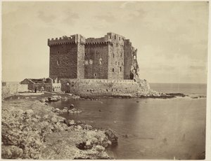 The Castle on the Island of Saint-Honorat, near Cannes by Charles Nègre