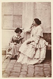 Women in a Courtyard by Charles Nègre