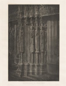 Plate XIII – Chartres Cathedral, Statue Columns in the Central Door of the Royal Entrance by Charles Nègre, André Jammes