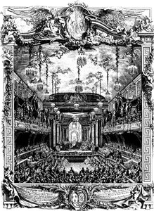 Decoration of a hall in Versailles, France by Charles Nicolas Cochin