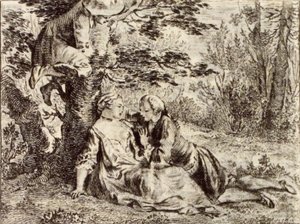 The Villager Looking for His Calf by Charles Nicolas Cochin