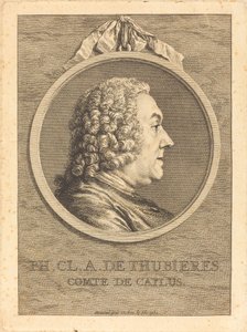 Ph.Cl.A. de Thubieres, Comte de Caylus by Charles Nicolas Cochin II
