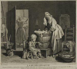The Washerwoman by Charles Nicolas Cochin I