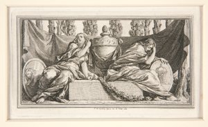 Funeral Vignette for Mme. de France, Duchess of Parma by Charles Nicolas Cochin the younger