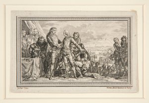 The King Arms the Dauphin at Fontenoy by Charles Nicolas Cochin the younger