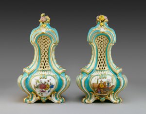 Pair of Triangular Pot-pourri Vases by Charles Nicolas Dodin