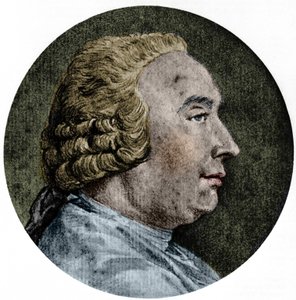 Portrait of David Hume, Scottish Philosopher (1711 to 1776) Drawing by Charles - Nicolas Cochin Jr. by Charles Nicolas II Cochin