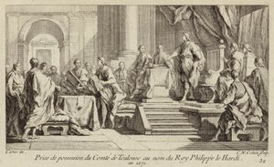 Possession of the County of Toulouse taken in the name of King Philip III of France
