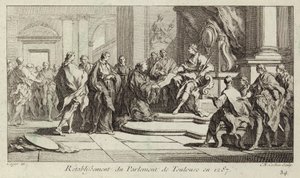 Re-establishment of the Parliament of Toulouse, France