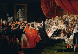 The Duchess of Berry Introducing the Duke of Bordeaux to the Onlookers by Charles Nicolas Raphael Lafond
