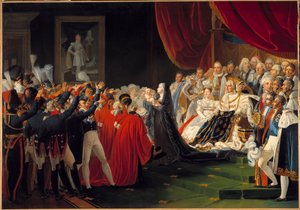 The Duchess of Berry Presenting Her Son the Duke of Bordeaux to the People and the Army by Charles Nicolas Raphael Lafond