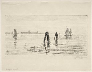 Lagoon, Morning by Charles Nicolas Storm van 