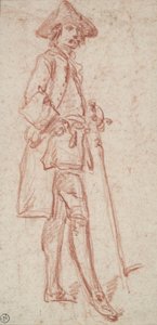 Man Standing, Holding a Sword