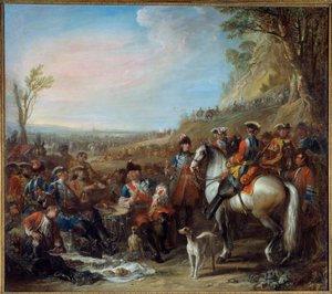 Stopping of grenadiers on horseback from the king