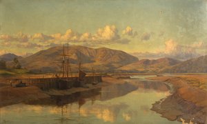 Old Wigtown Quay and Cairnsmuir, c.1890 by Charles Parsons Knight