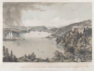 Hudson River Portfolio: Looking South from Battery Knox, West Point by Charles Parsons after Benjamin Bellows Grant Stone