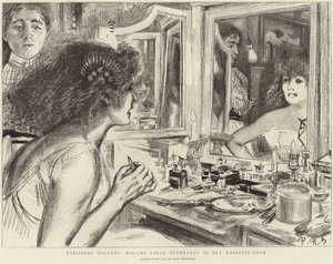 Madame Sarah Bernhardt in Her Dressing Room by Charles Paul (after) Renouard