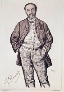 Portrait of Camille Saint-Saëns, French composer, 20th century