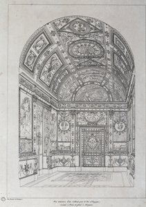 Interior of Study for King of Spain in Paris by Charles Percier