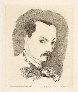 Self Portrait of Charles Baudelaire, pub. 1869 by Charles Pierre Baudelaire