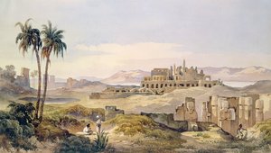 View of the Ruins of Karnak in Egypt by Charles Pierron