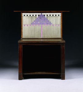 A writing cabinet designed for Walter W. Blackie Esq., Hill House, Edinburgh by Charles Rennie Mackintosh