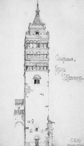 Campanile, Pistoia Cathedral, 1891