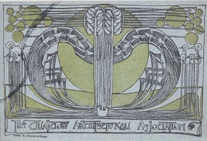 Conversazione Programme for the Glasgow Architectural Association, 1894 by Charles Rennie Mackintosh