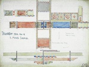Decoration from Roof of S. Miniato, Florence, 1891 by Charles Rennie Mackintosh