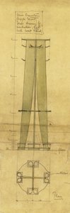 Design for an Umbrella, Hat and Coat Stand by Charles Rennie Mackintosh
