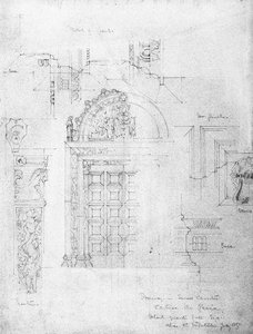 Doorway in Small Cloister, Certosa di Pavia, 1891 by Charles Rennie Mackintosh