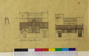 Harold Squire Studio: Elevations, Alternative Elevation to Glebe Place by Charles Rennie Mackintosh