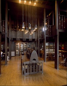 Interior view of the reading room of the School of Fine Arts designed by Charles Rennie Mackintosh by Charles Rennie Mackintosh