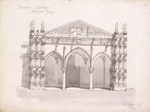 Palermo Cathedral, Study of the Entrance Porch by Charles Rennie Mackintosh