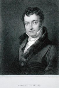 Washington Irving (1783-1859), engraved by Moseley Isaac Danforth