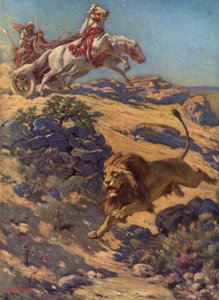 Lion hunting in old Assyria