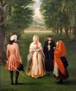 Jeanie Deans pleading with Queen Caroline in the presence of the Duke of Argyll and Lady Suffolk