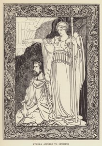 Athena appears to Odysseus