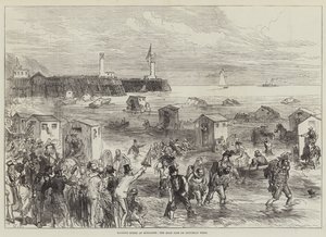 Bathing Scene at Boulogne, the High Tide on Saturday Week by Sir John Charles Robinson