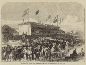 Boathouse at Putney, the Cambridge Crew going out for Practice by Sir John Charles Robinson