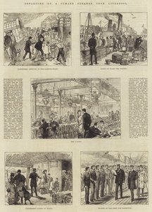Departure of a Cunard Steamer from Liverpool