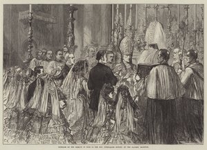 Marriage of the Marquis of Bute to the Honourable Gwendaline Howard, at the Oratory, Brompton by Sir John Charles Robinson