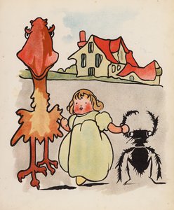 Nonsense: Baby, Bird, and Beetle Out for a Stroll by Charles Robinson