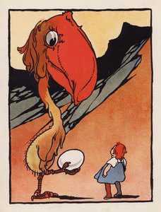 Nonsense: Boy with a Strange Bird Holding an Egg