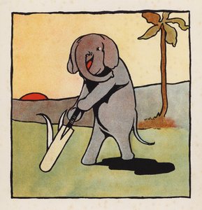Nonsense: Elephant Playing Cricket by Charles Robinson