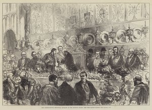 The International Municipal Banquet at the Mansion House, the Lord Mayor Passing the Loving Cup