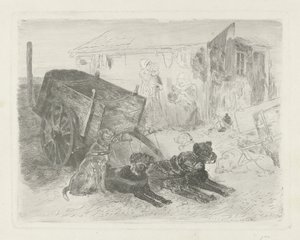 The Dog Cart by Charles Rochussen